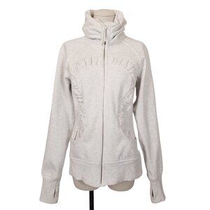 Lululemon Cuddle Up Jacket Heathered White / White Sz 10